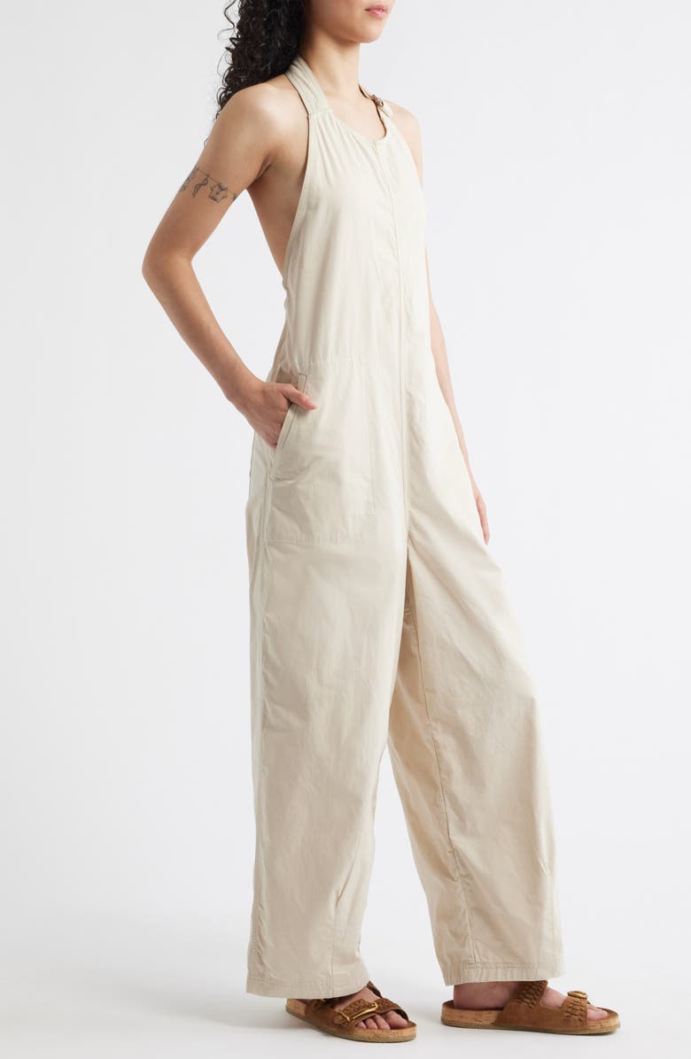 Free People Great Plains Halter Ankle Jumpsuit, Alternate, color, Tea