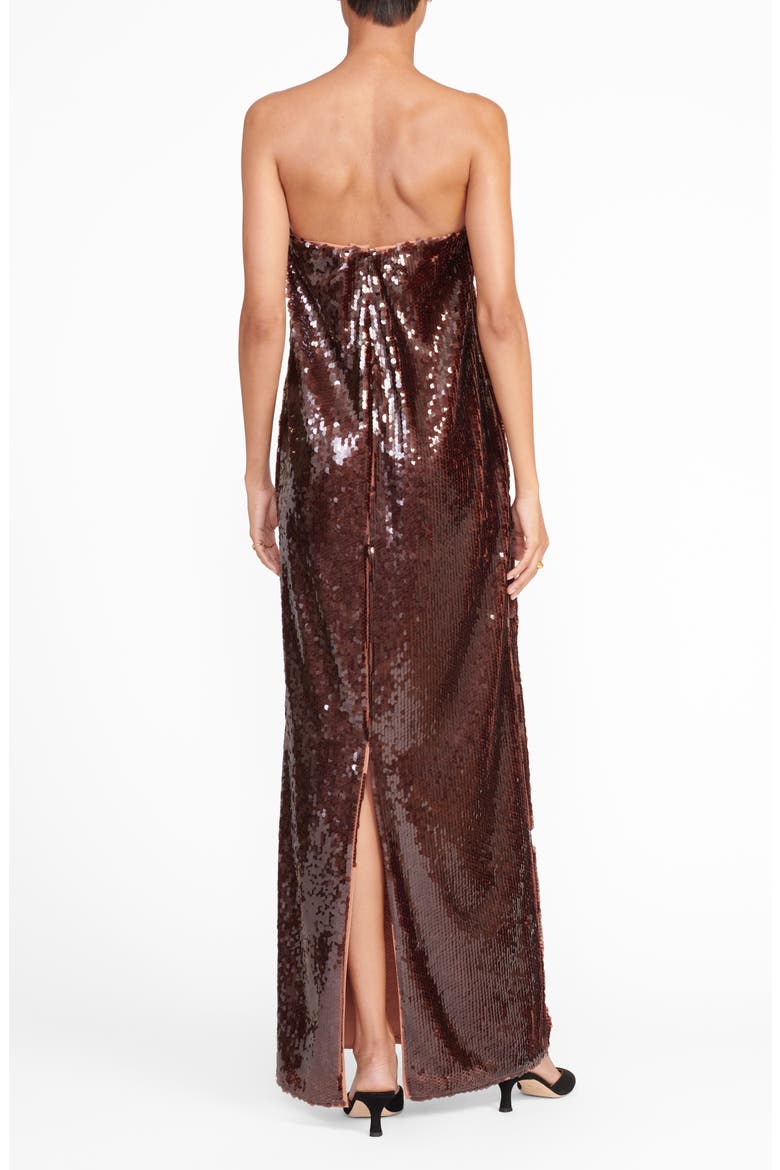 Casey Sequin Strapless Dress, Alternate, color, BRONZE