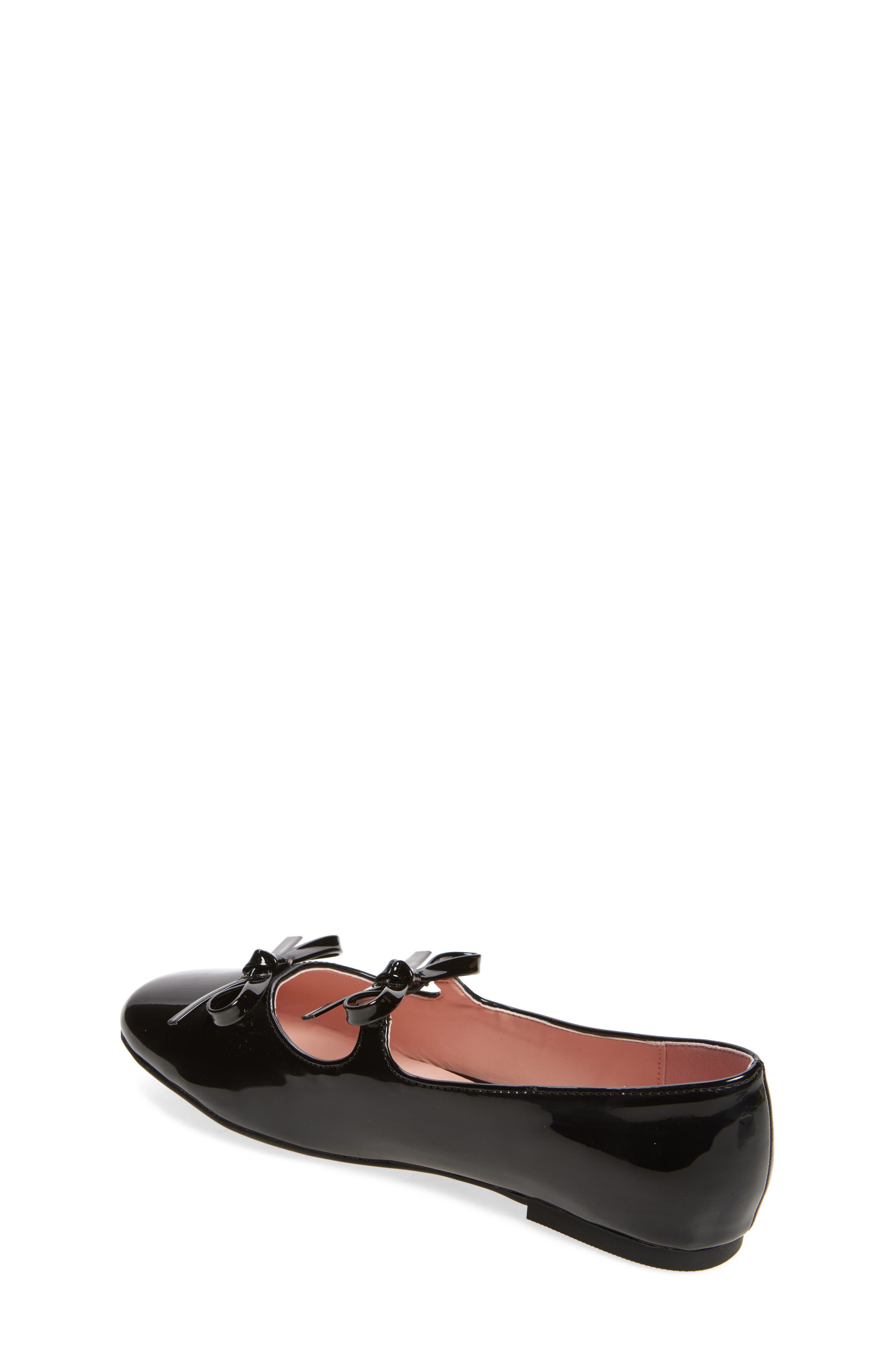 Kids' Elodie Bow Flat, Alternate, color, BLACK