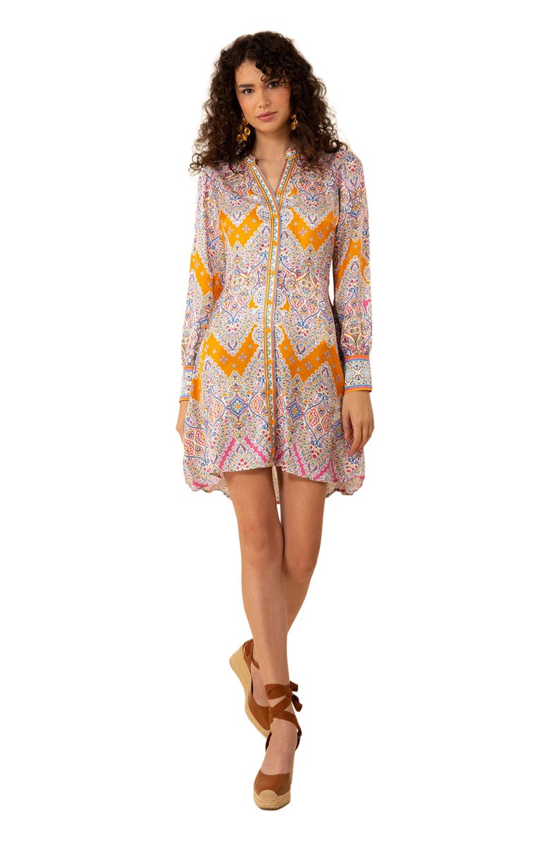 Hale Bob Kamila Charmeuse Shirtdress, Main, color,