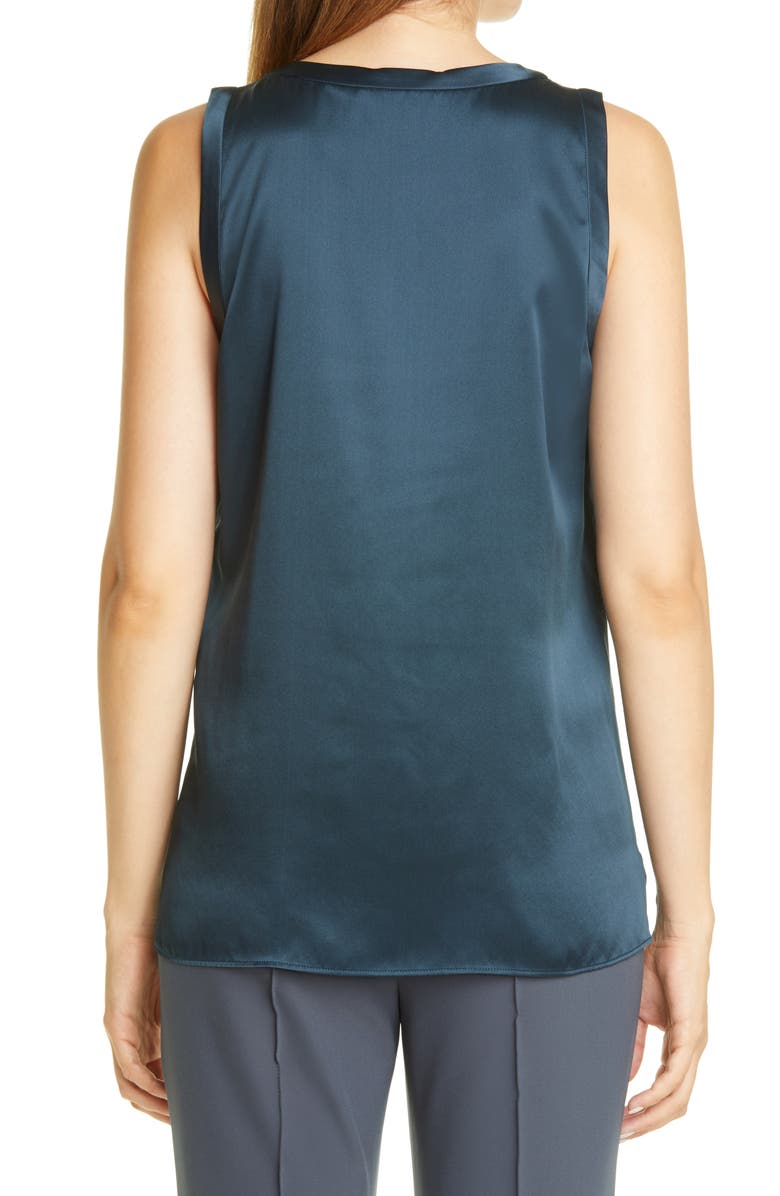 Lafayette 148 New York Gretchen Reversible Silk Charmeuse Blouse, Alternate, color,