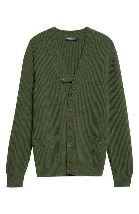 Ribbed Cotton Blend Cardigan