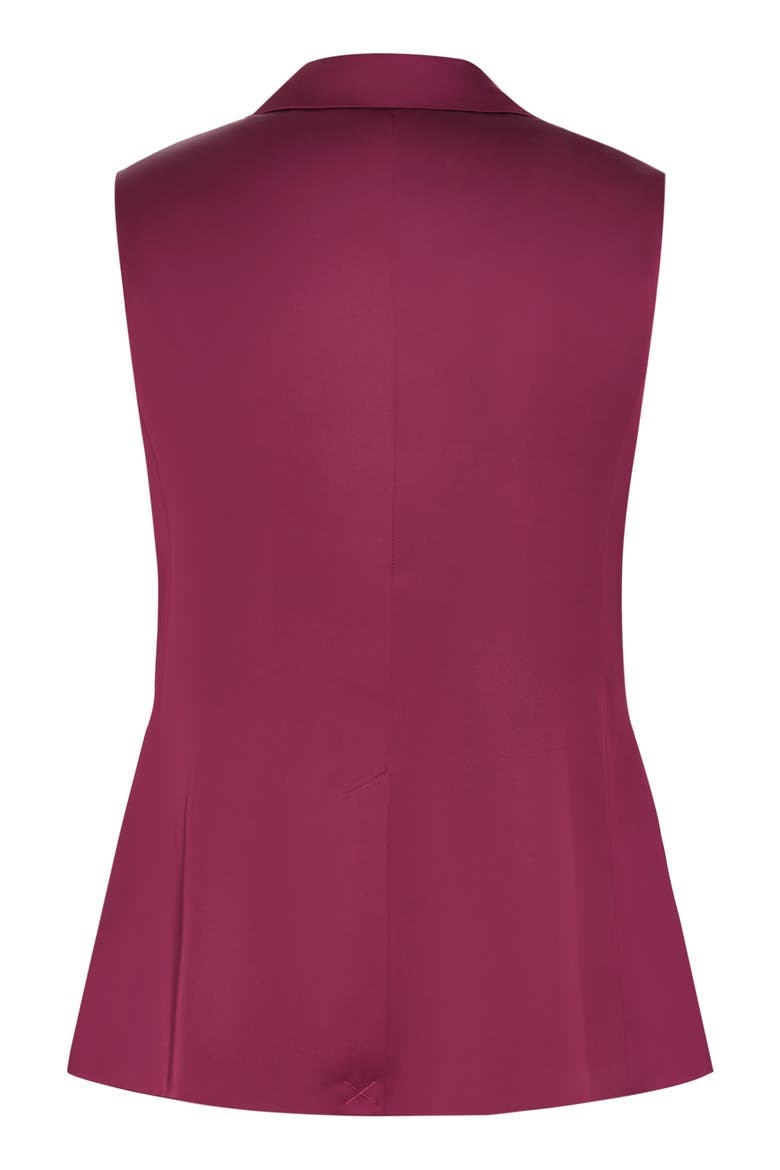 Rylie Double Breasted Vest, Alternate, color, POMEGRANATE