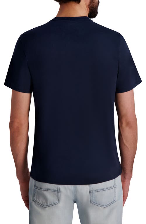 Karl Lagerfeld Paris Karl & Choupette Character Graphic T-shirt In Blue