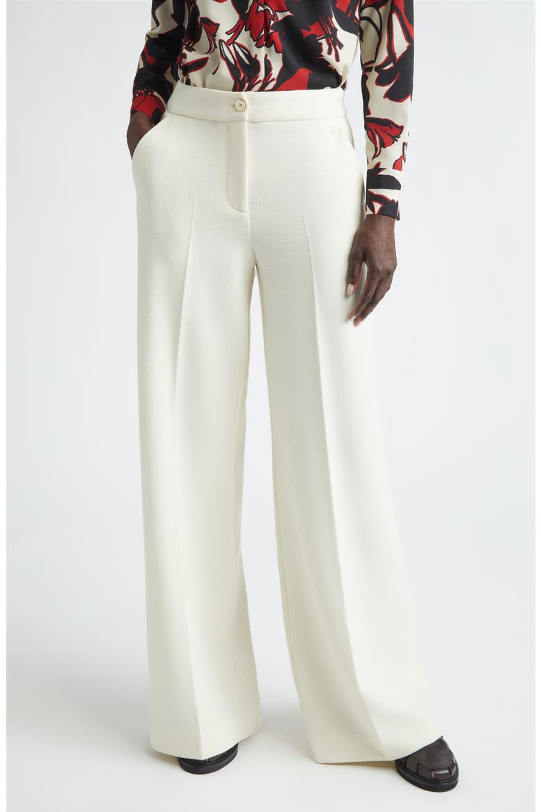 Palais Wide Leg Stretch Trousers, Main, color, ECRU