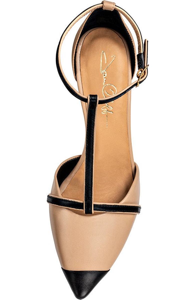 Joan Oloff Shoes Desiree Pump, Alternate, color, Black Creme