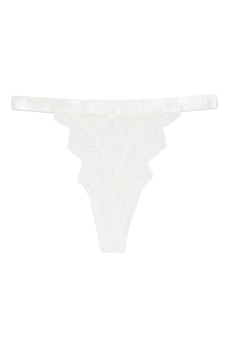 Bra & High Waist Thong Set, Alternate, color, WHITE