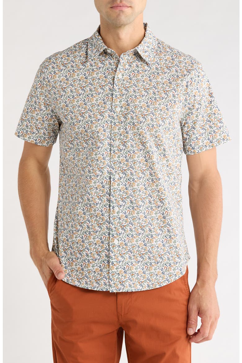 Slim Fit Stretch Cotton Poplin Button-Up Shirt, Main, color, EARLY BIRD V2 C1