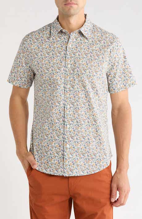 Slim Fit Stretch Cotton Poplin Button-Up Shirt