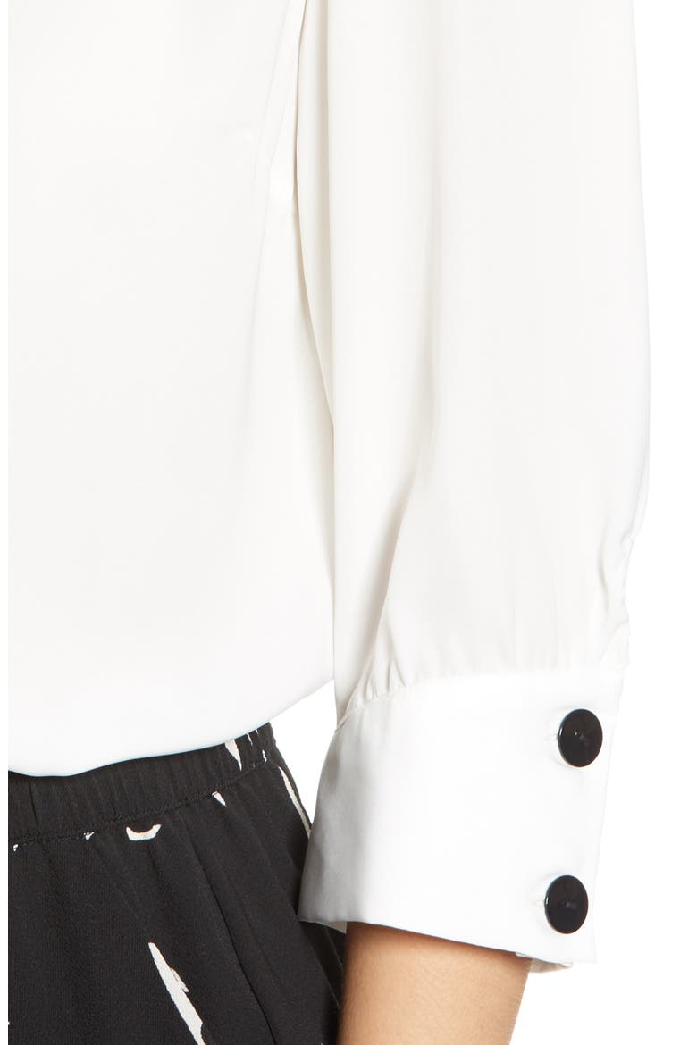 Button Detail Top, Alternate, color, SNOW WHITE