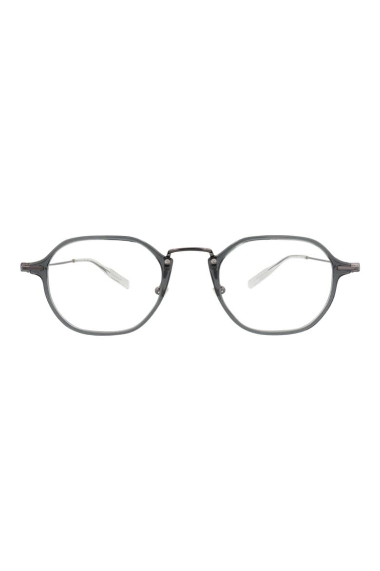 50mm Round Optical Glasses, Main, color, GREY RUTHENIUM TRANSPARENT