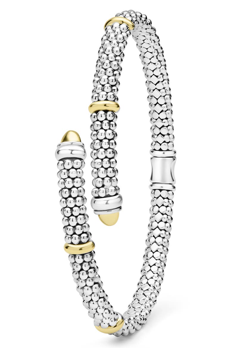 2-Tone Caviar Versa Bypass Bracelet, Alternate, color, TWO TONE