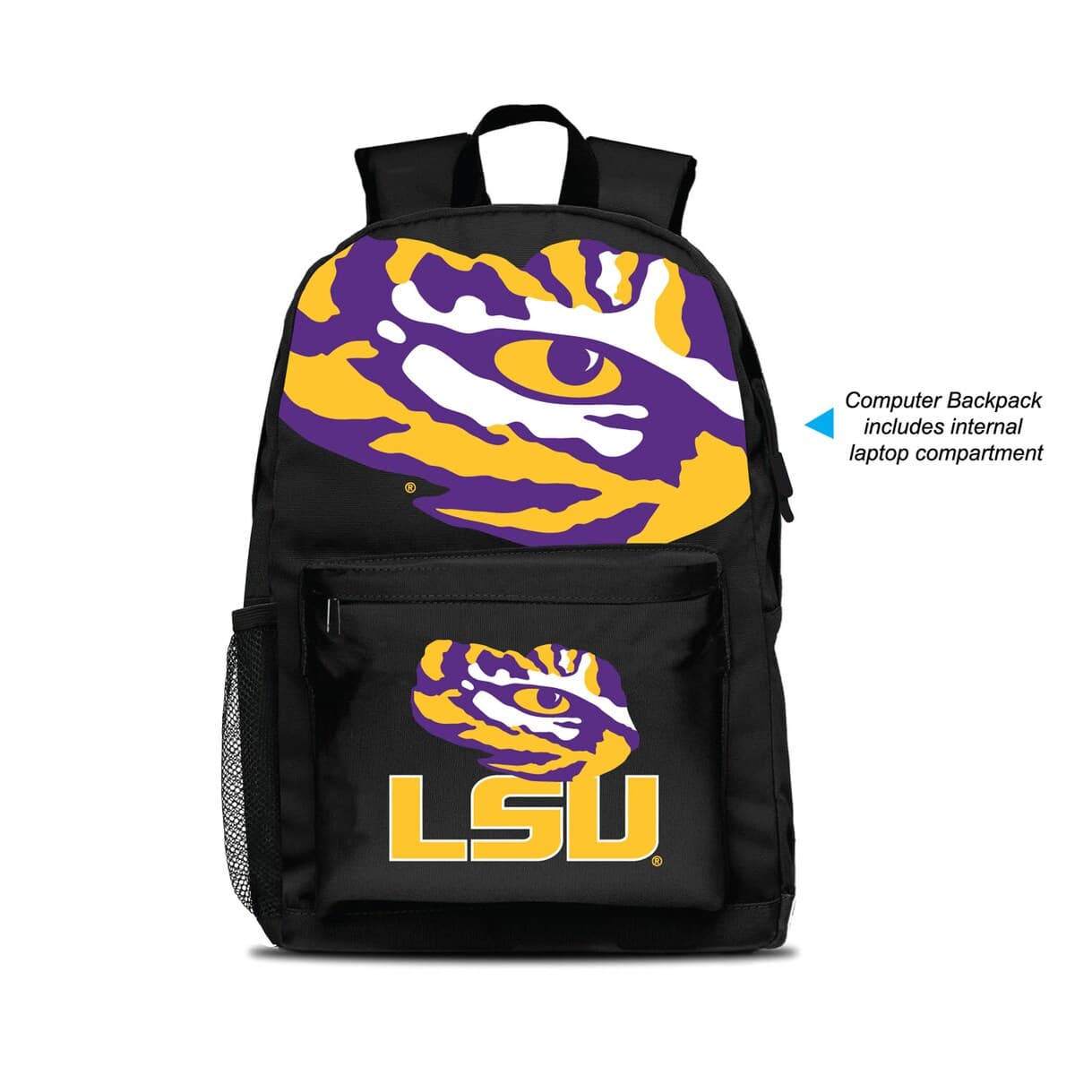 MOJO LSU Tigers MOJO Large Logo Fan Backpack, Main, color, Black