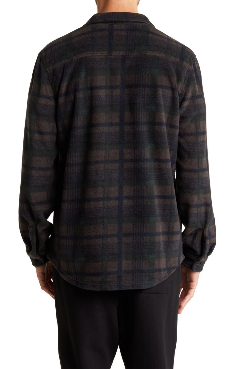 Union Cascade Buffalo Plaid Microfleece Button-Up Shirt, Alternate, color, Flint