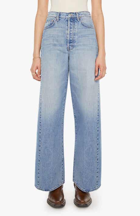 Pipe Dream Button Sneak High Waist Wide Leg Jeans