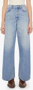 MOTHER Pipe Dream Button Sneak High Waist Wide Leg Jeans