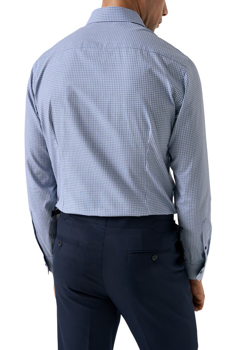 Contemporary Fit Check Twill Button-Up Shirt, Alternate, color, DARK BLUE