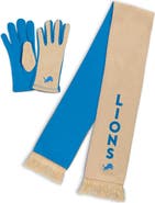 WEAR by Erin Andrews Women's WEAR by Erin Andrews Detroit Lions Tonal Microcheck Scarf & Glove Set