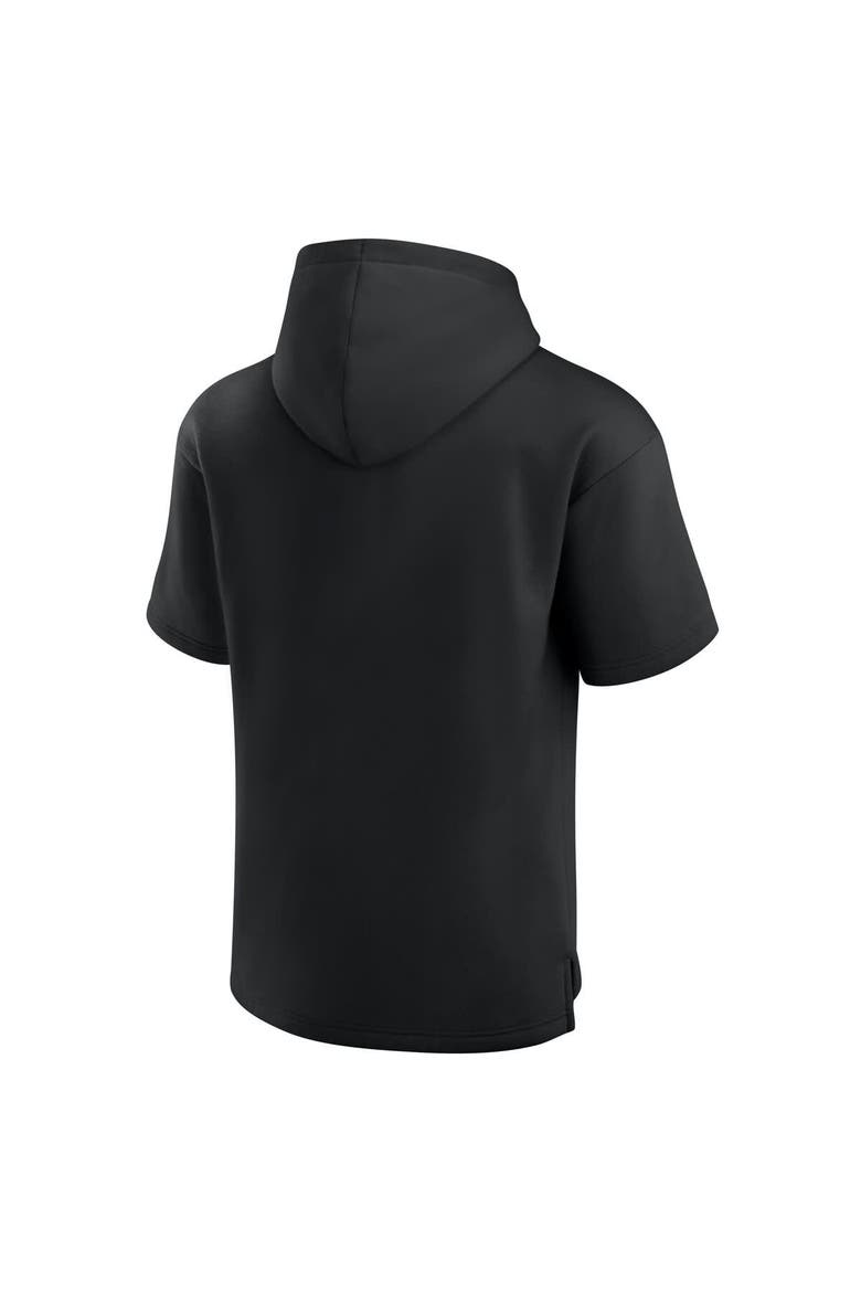 Men's Fanatics  Black Boston Bruins Elements Ready Short Sleeve Pullover Hoodie, Alternate, color, Black