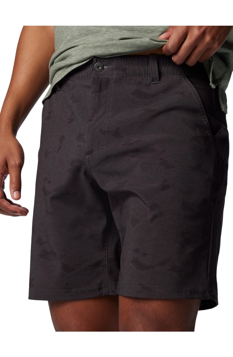 Columbia Big
Tall PFG Uncharted Shorts, Main, color, Grey Black