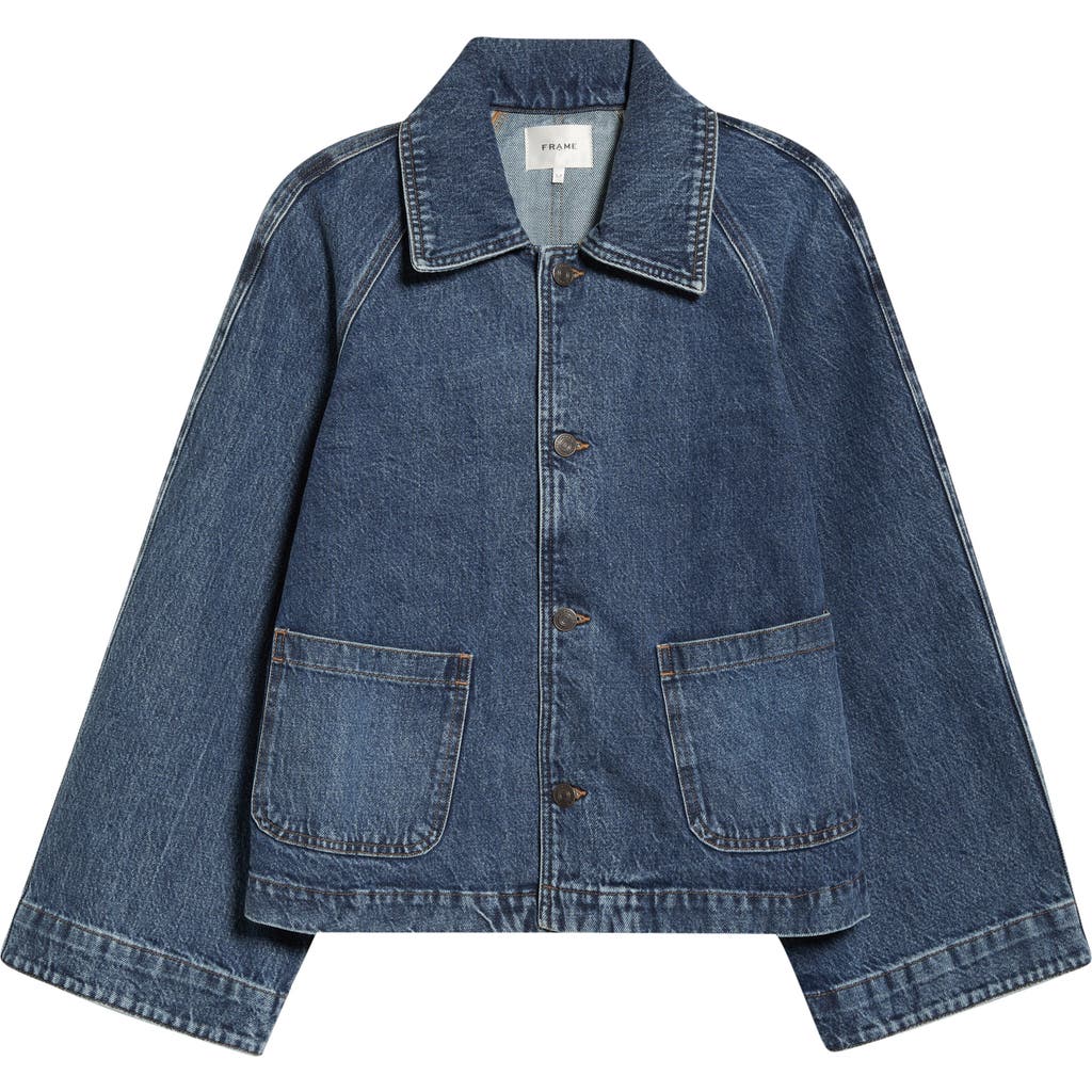 Frame The Denim Swing Jacket In Blue