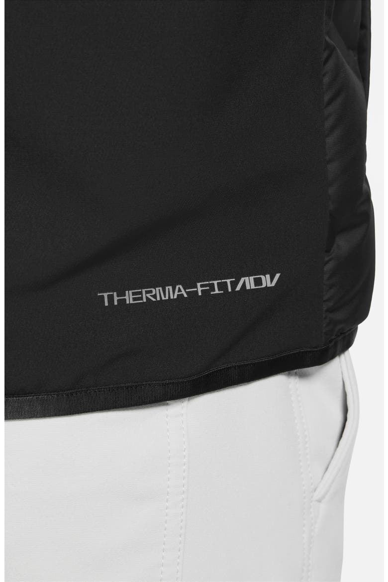 Nike Therma-FIT ADV Repel Zip Golf Vest, Alternate, color, BLACK/ BLACK/ BLACK