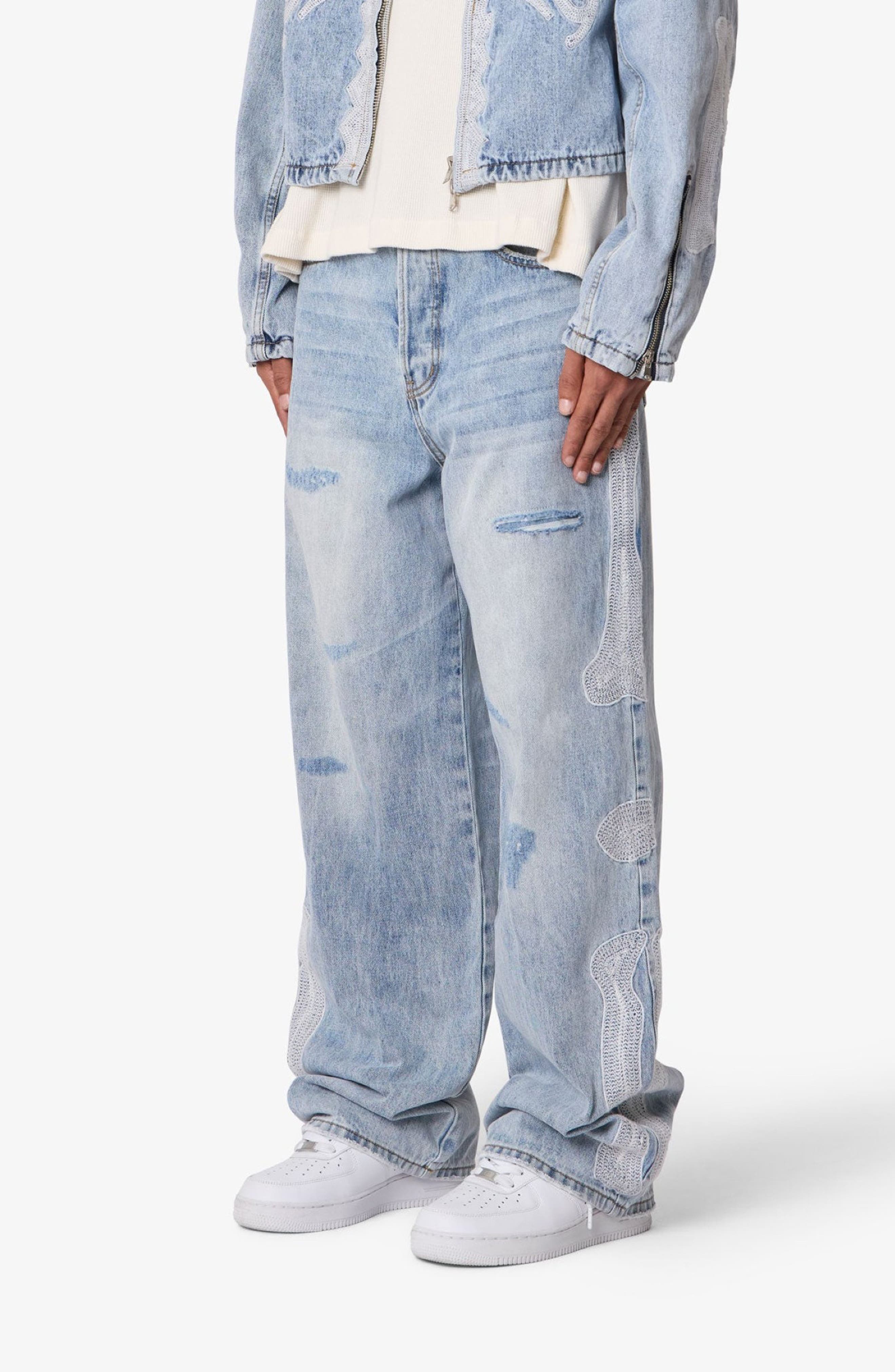 【値下げ可能】mnml ULTRA BAGGY DISTRESSED DENIM mnml Skeleton Distressed Ultra Baggy Jeans (Men) | Nordstrom