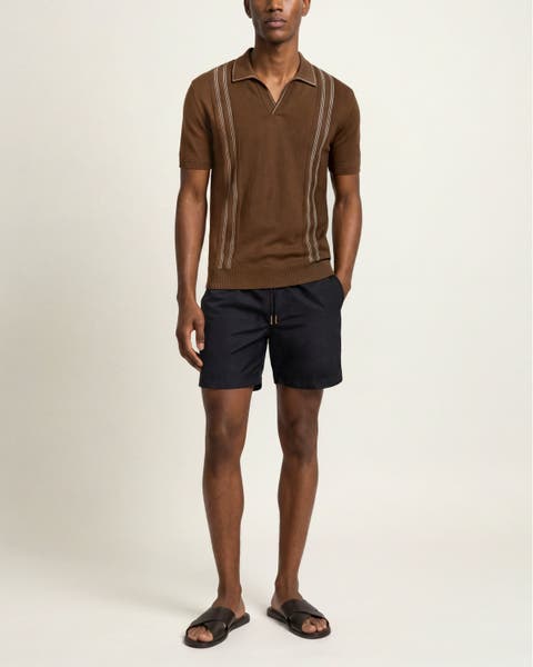 Horton Tailored Fit Silk Cotton Polo Shirt