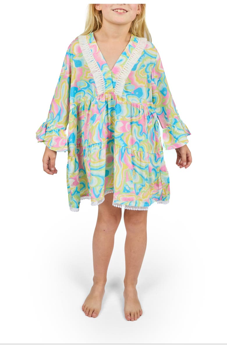 Kenny Flowers The St. Lucia - Girls Tunic Dress, Main, color, Multi