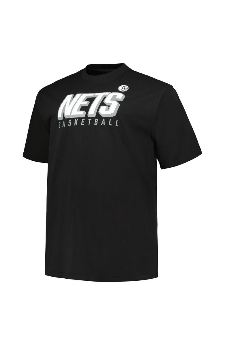 FANATICS Men's Fanatics Branded Black/White Brooklyn Nets Big & Tall Short Sleeve & Long Sleeve T-Shirt Set, Alternate, color, Black