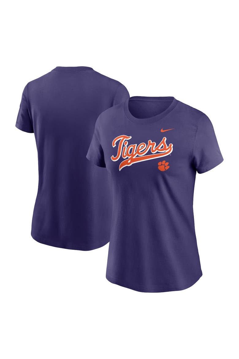 Women's Nike Purple Clemson Tigers Local Script T-Shirt, Alternate, color, Purple