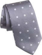CLIFTON WILSON Polka Dot Silk Tie