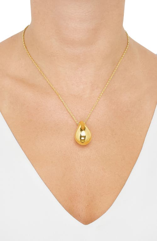 Frankie & Zoe Teardrop Pendant Necklace In Gold