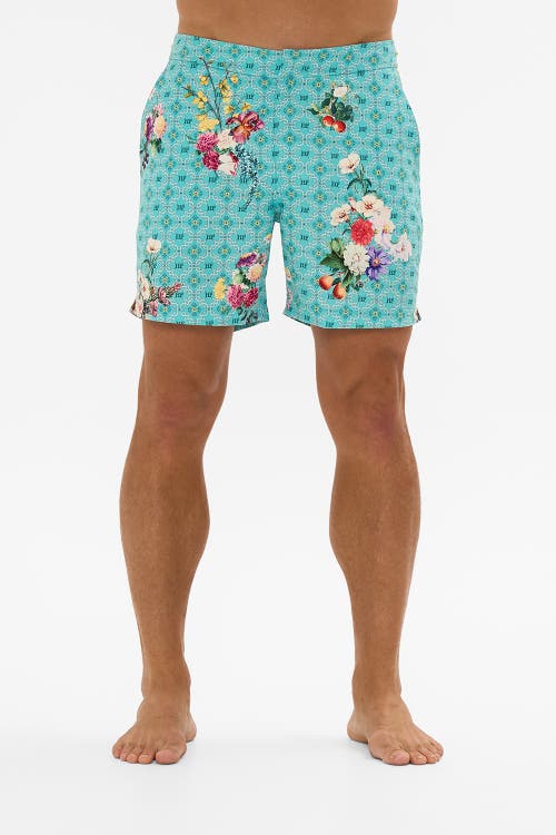 Hotel Franks By Camilla Mid Length Boardshort With Fixed Waist Gardens Of Queluz