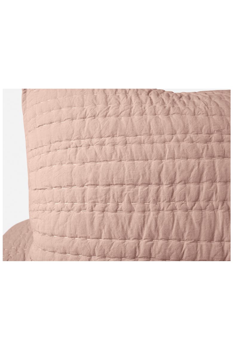 Channel Handstitched Organic Cotton Sham, Alternate, color, PRALINE CHAMBRAY