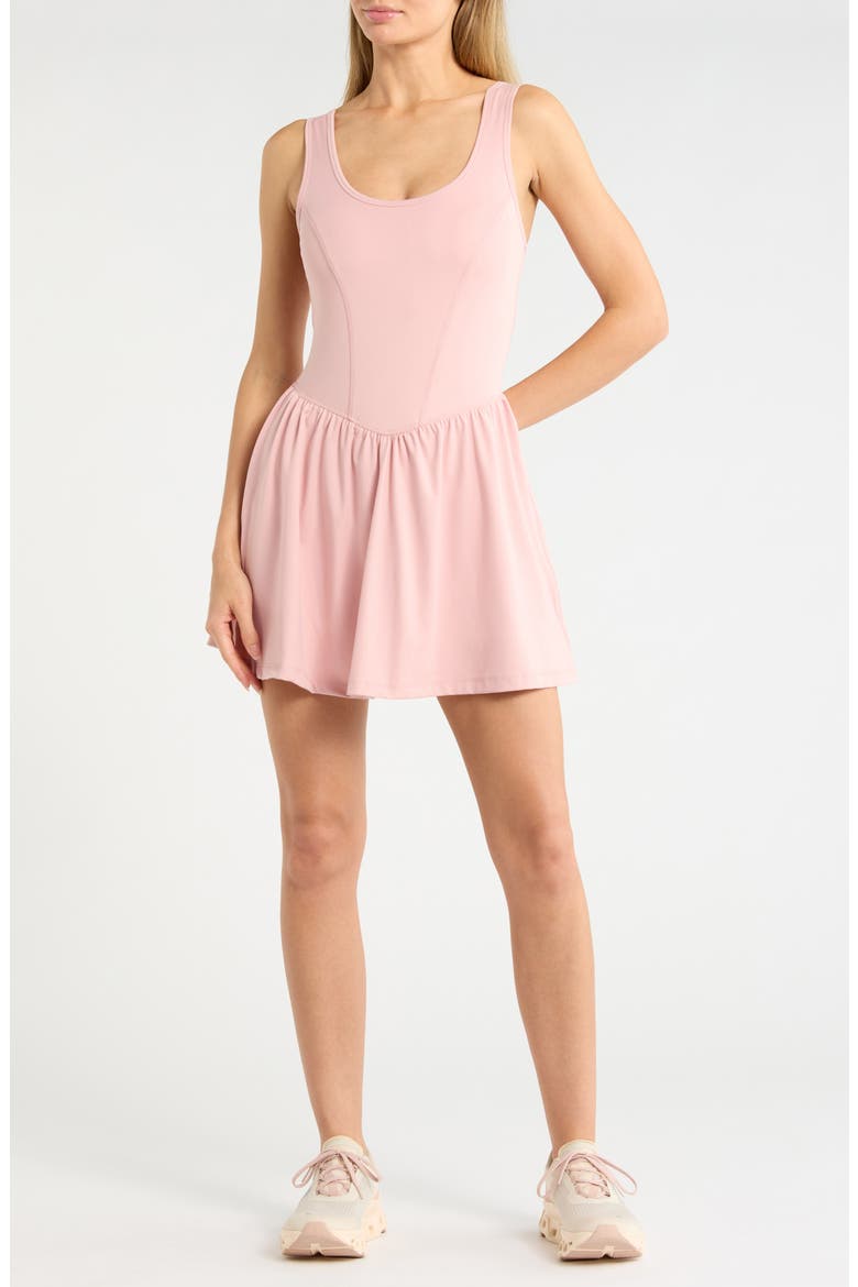Polly Nude Tech Dress, Main, color, BLUSH SILK