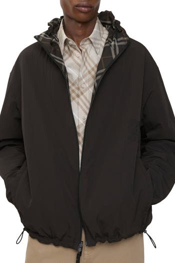 Burberry Reversible Check Hooded Jacket | Nordstrom