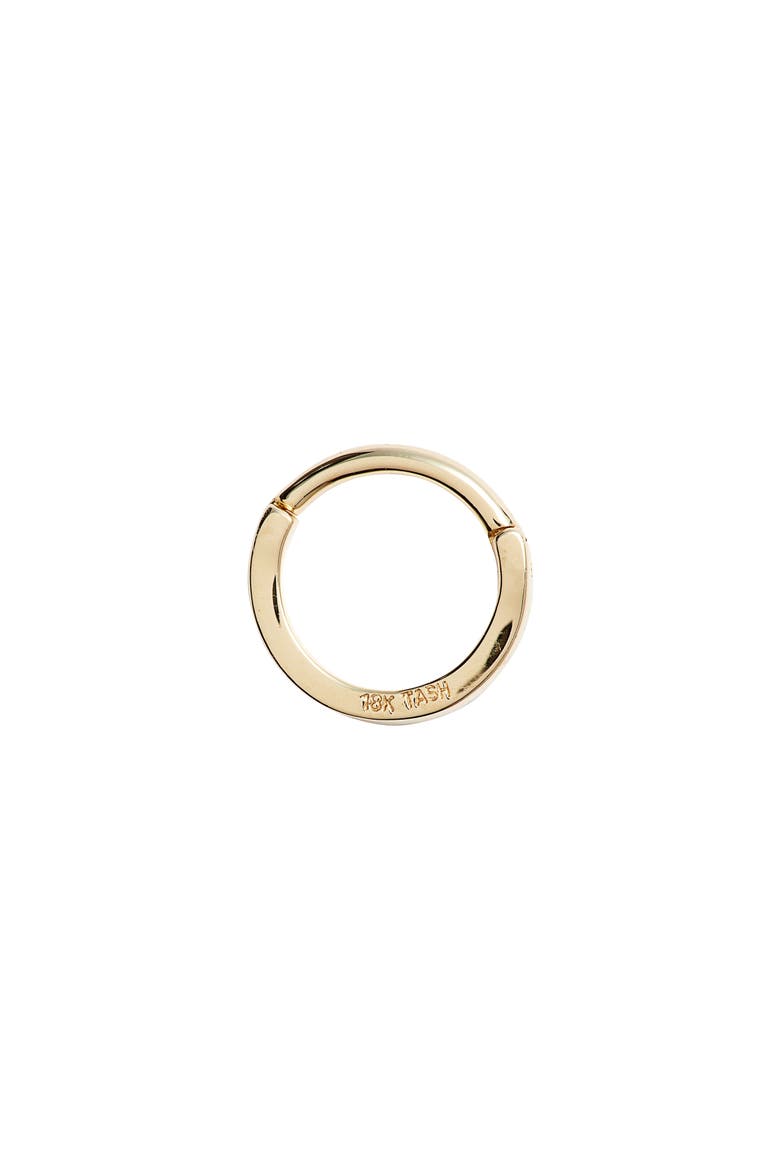 16-Gauge Diamond Front Eternity Clicker Earring, Alternate, color, YELLOW GOLD/ DIAMOND