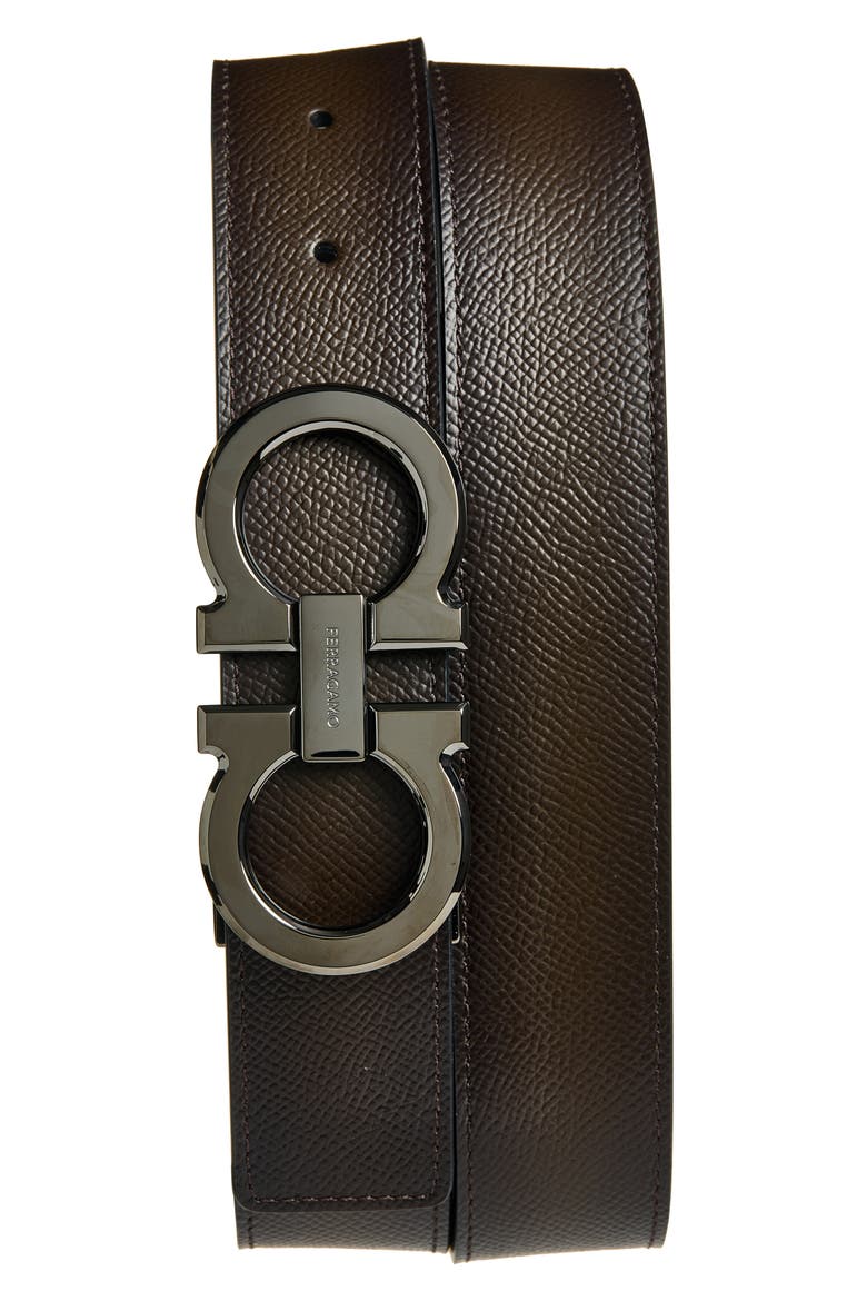 Double Gancio Reversible Belt, Main, color, NEW OLIVE NERO T MORO