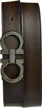 FERRAGAMO Double Gancio Reversible Belt