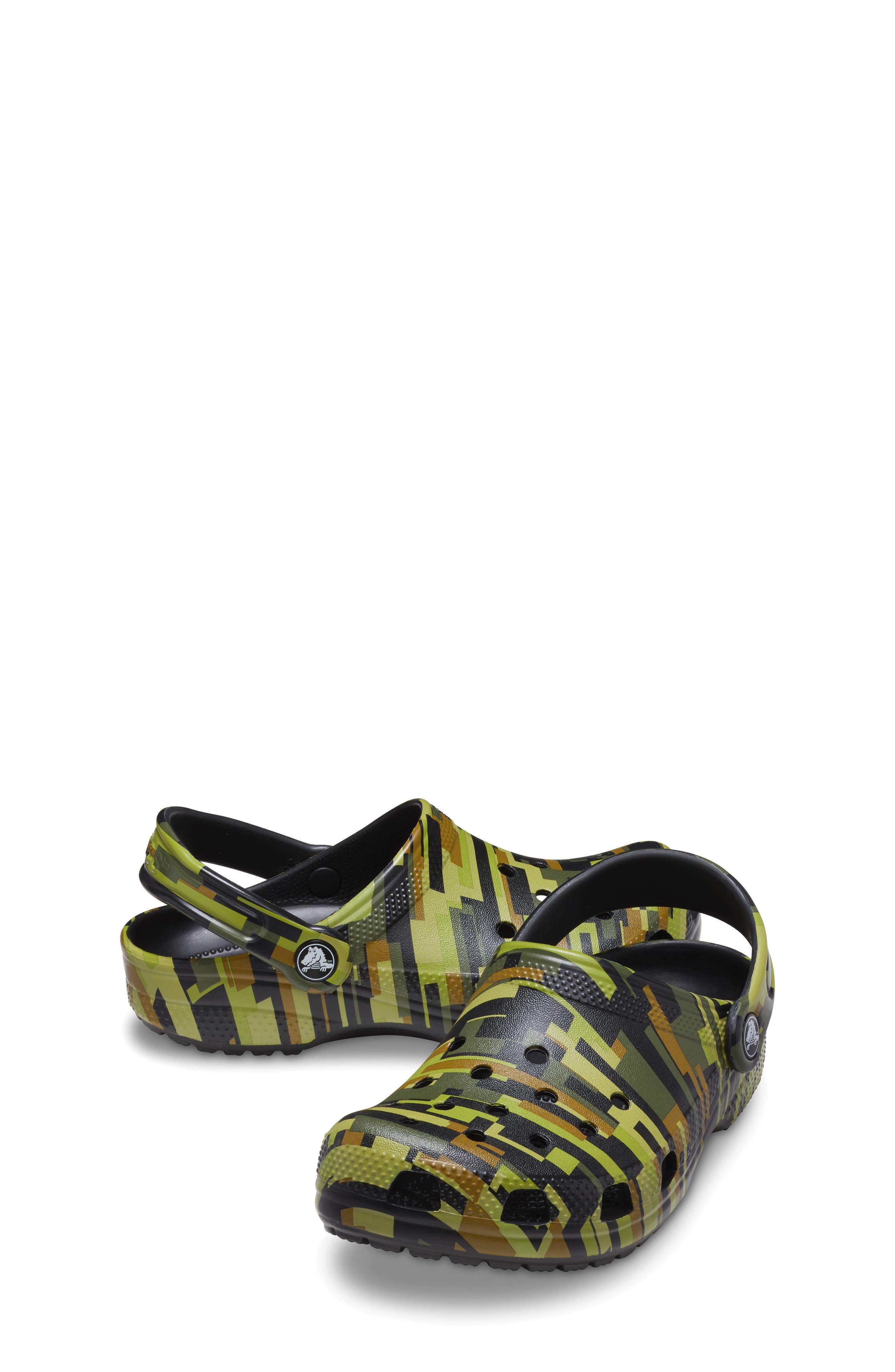 CROCS Kids' Classic Digi Camo Clog, Alternate, color, Black Multi