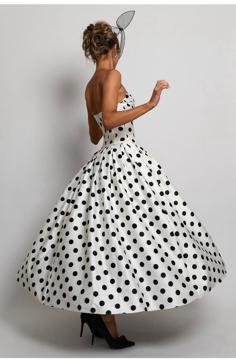 AtoÌr Pepper Midi Dress, Alternate, color, Ivoryblack