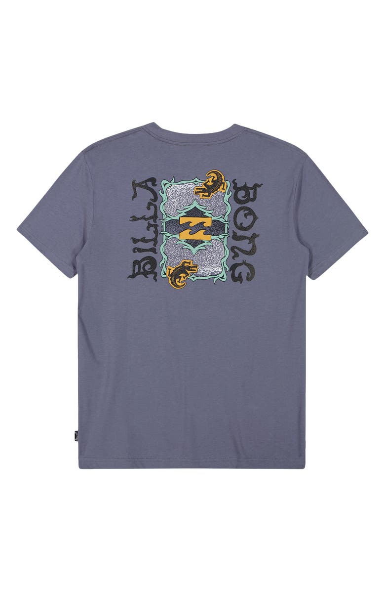 Billabong Kids' Fuzz Billabong Graphic T-Shirt, Alternate, color, Blue Fog