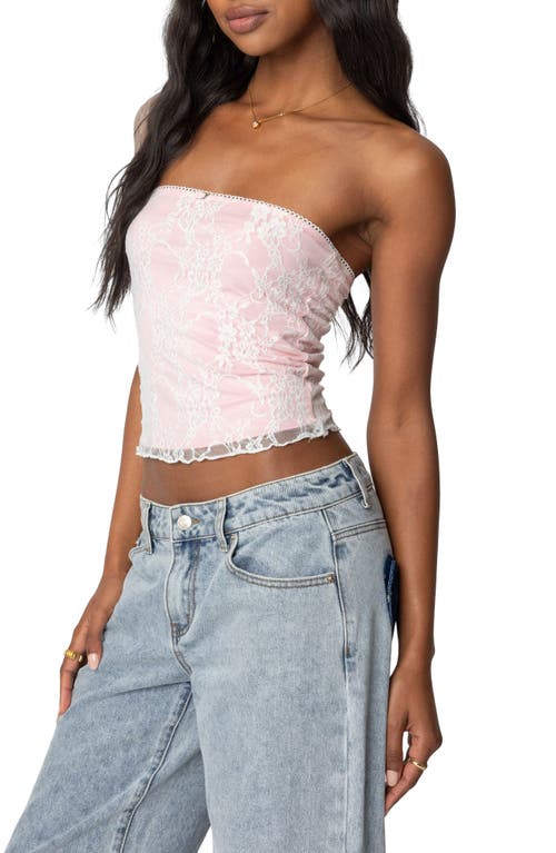 EDIKTED EDIKTED ALLISON LACE CROP TUBE TOP 
