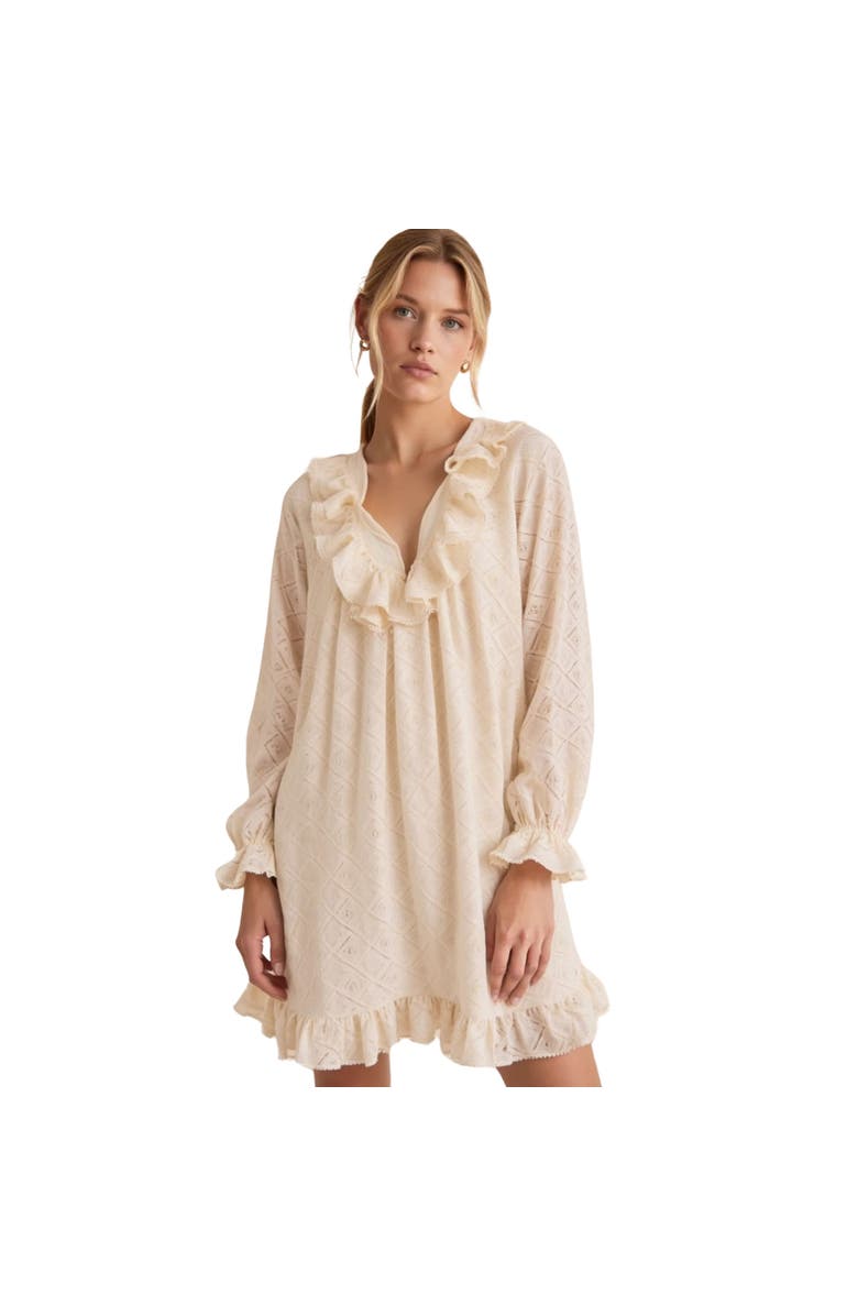 AKALIA Amber Puff Sleeve Flare Dress, Main, color, Beige