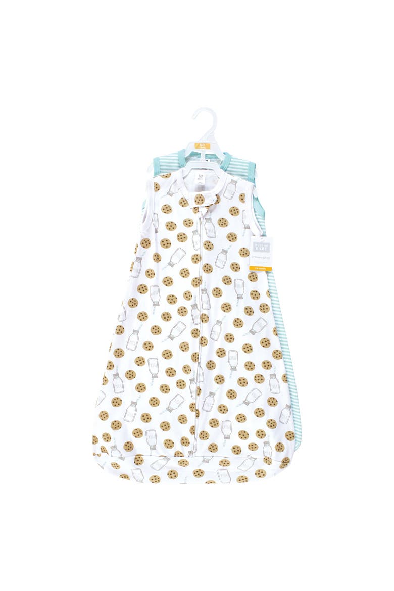 Cotton Long Sleeve Wearable Sleeping Bag, Sack, Blanket, Alternate, color, Mint Milk Cookies Sleeveless