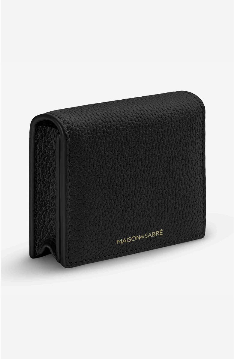MAISON de SABRÉ Leather Card Case, Alternate, color, Black Caviar
