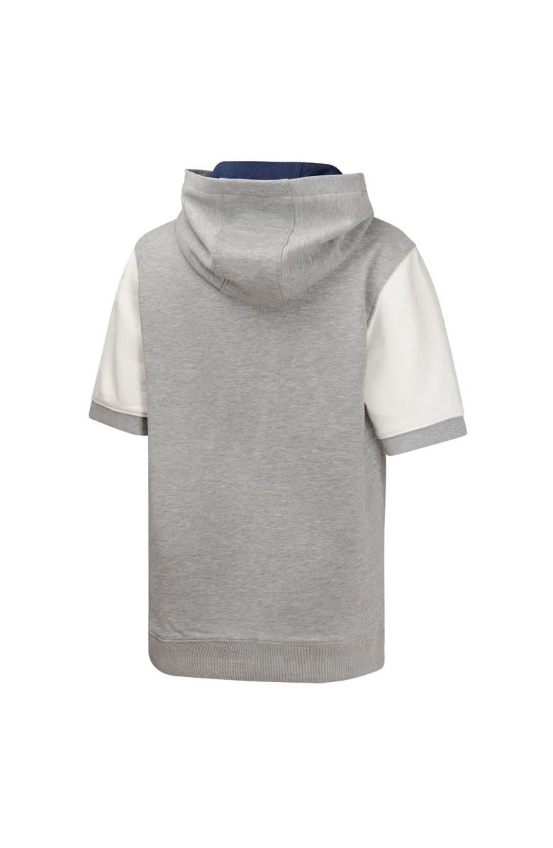 Outerstuff Youth  Heather Gray Detroit Tigers Line Up Short Sleeve Pullover Hoodie, Alternate, color, 