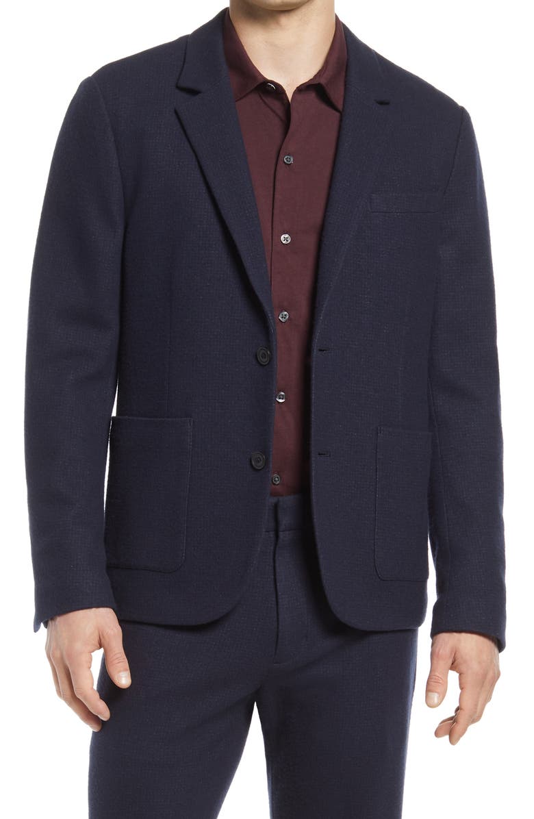 Vince Houndstooth Wool Blend Blazer, Main, color, 