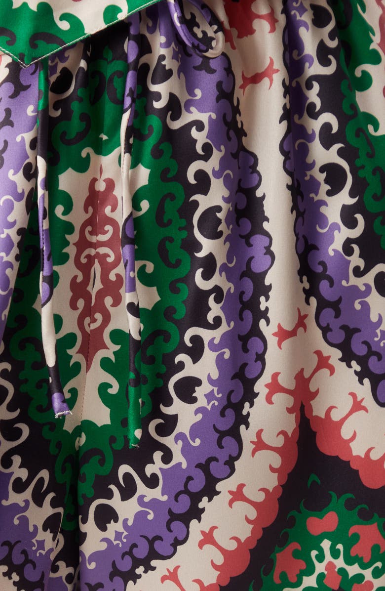 NASTY GAL Boho Print Wide Leg Satin Pants | Nordstromrack